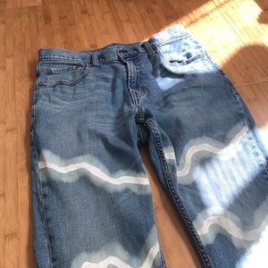 Sage Green Painted Jeans